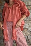 Larc Poet Blouse Indian Red
